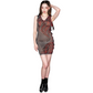 Harriet 3D Latex Party Dress - Red & Silver