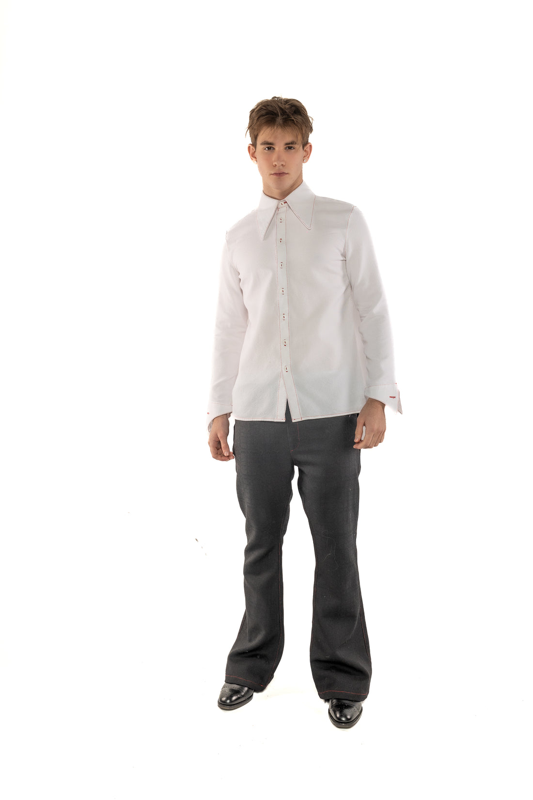 School Shirt  White - Nominal School Of Defiance - Masculine Styling