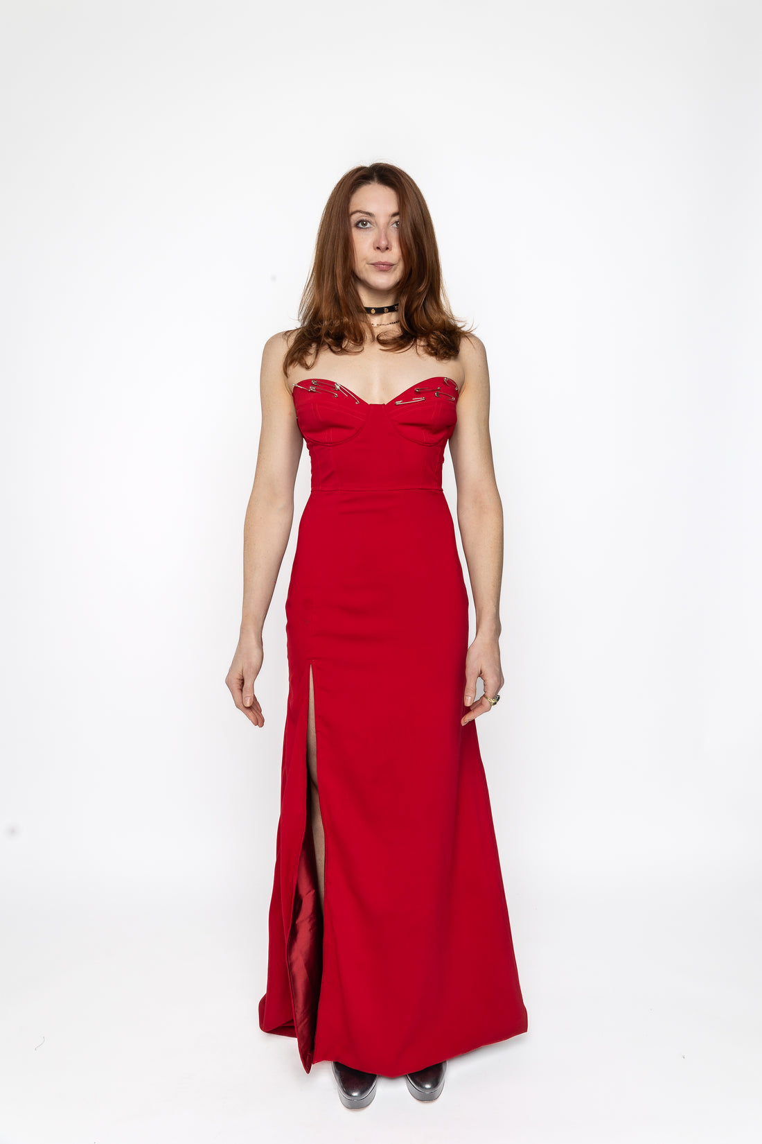 Sarah Ball Room Dress With Safety Pins