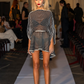 Astrid 3D latex flared dress