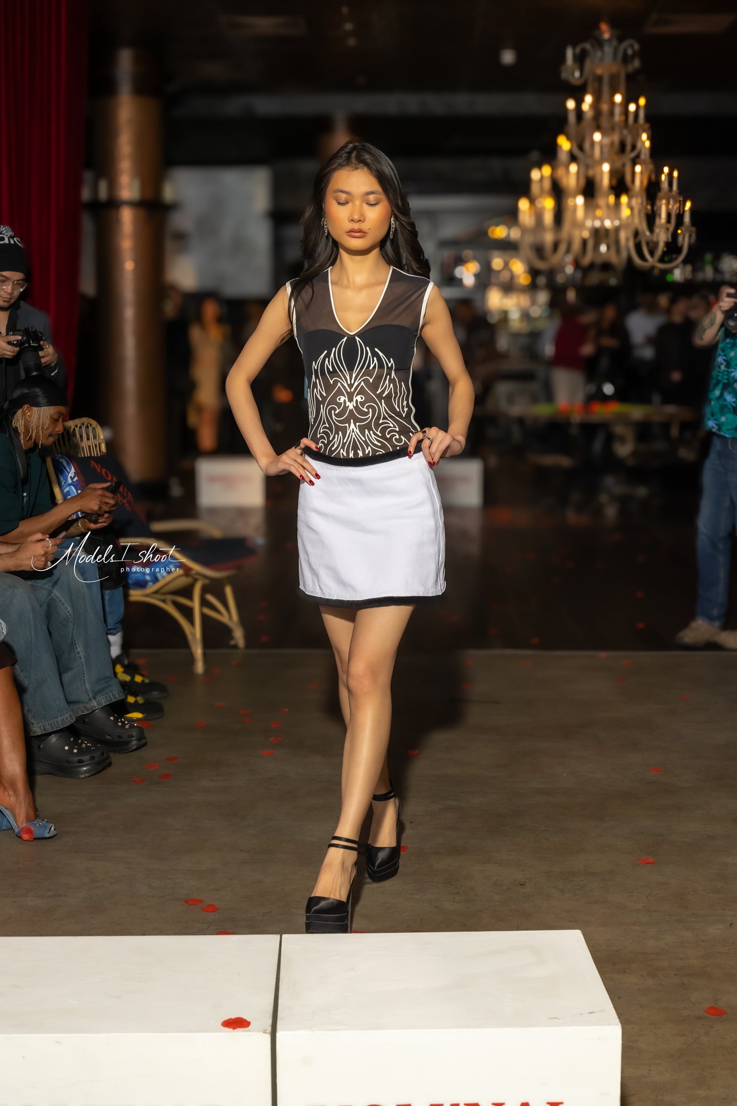 Cotton Mini Skirt with Contrasting Edge