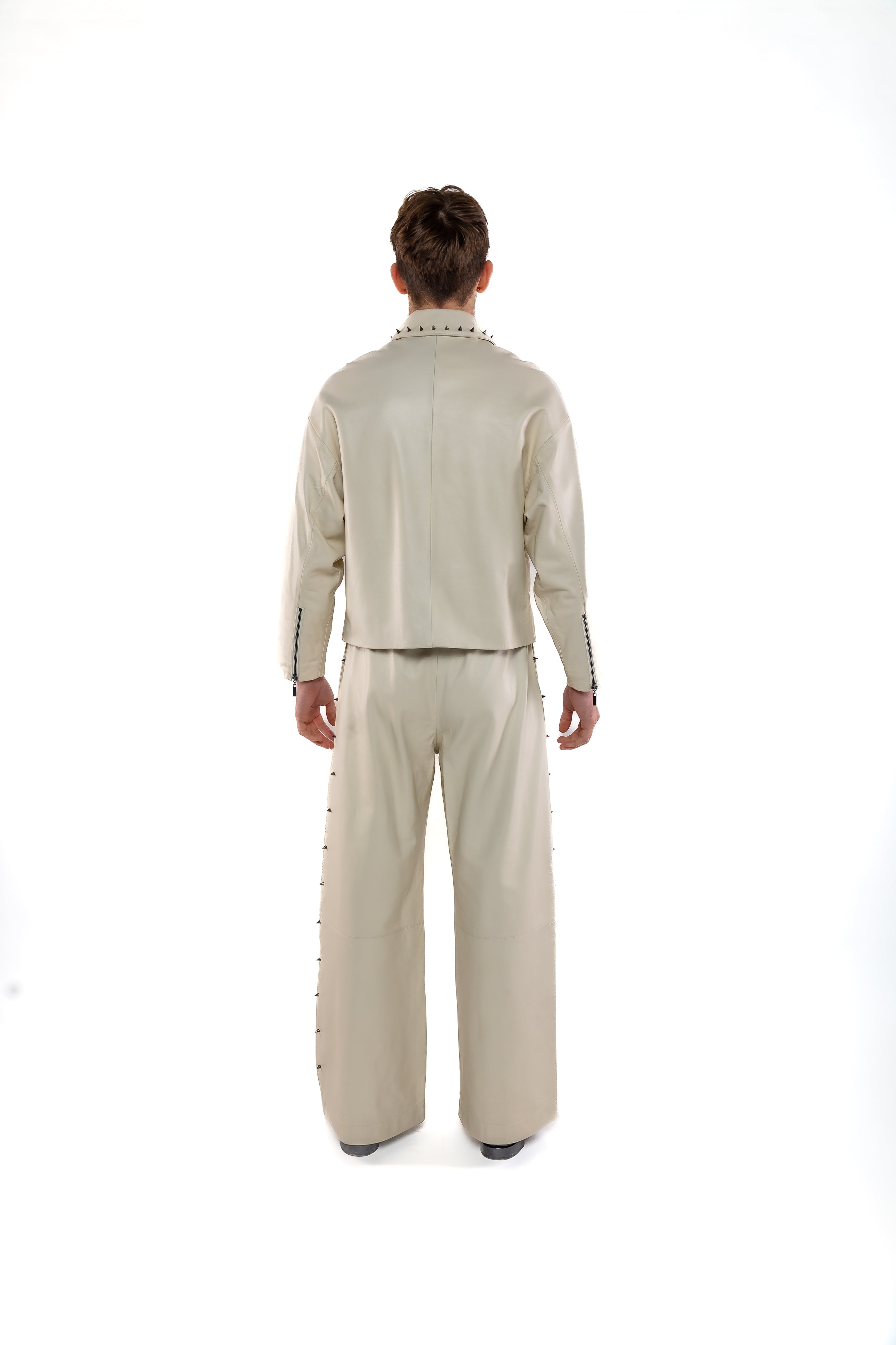 Nominal London Off White Leatherc Trousers Masculine Style