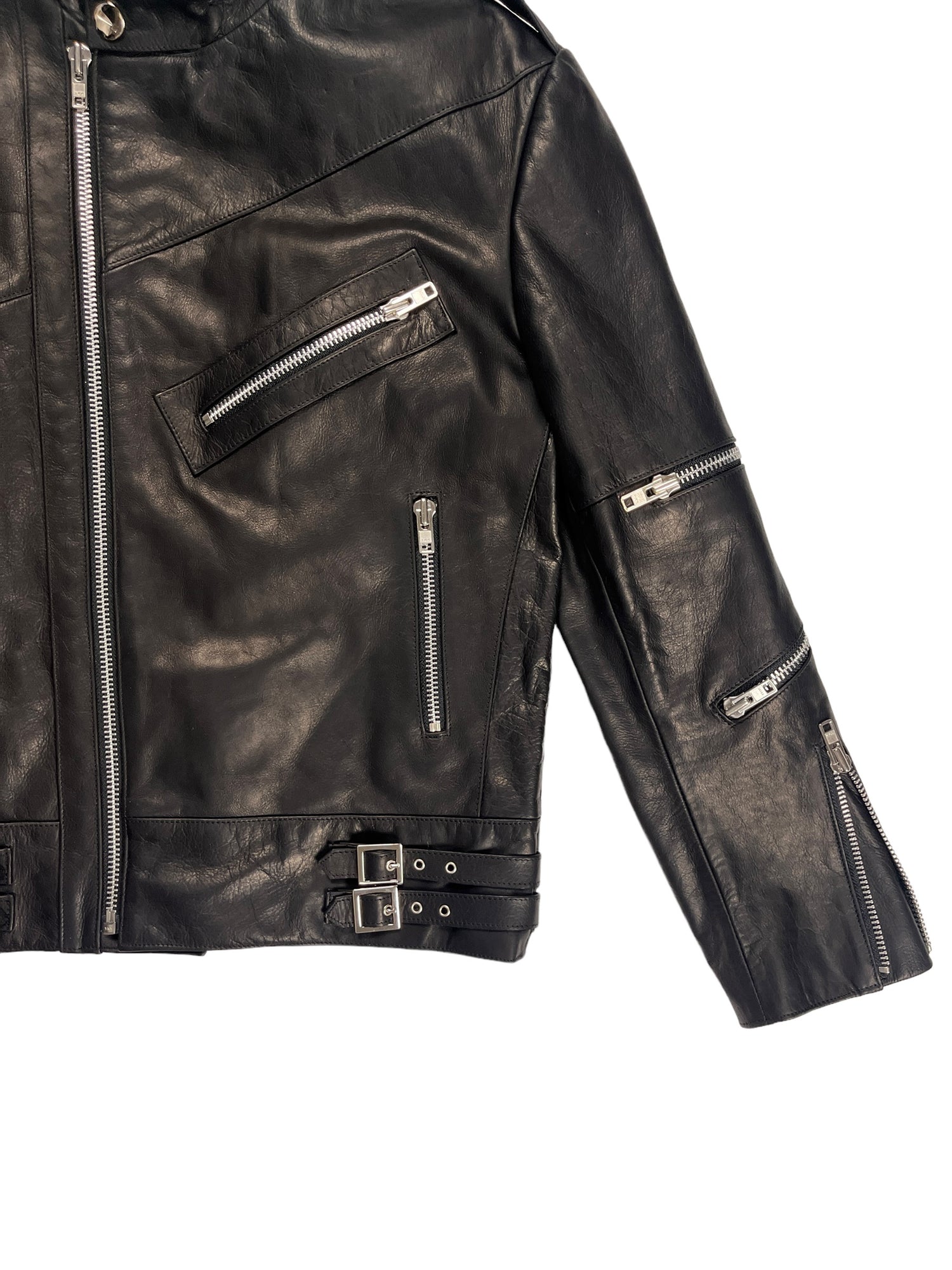 Black Leather Biker Jacket