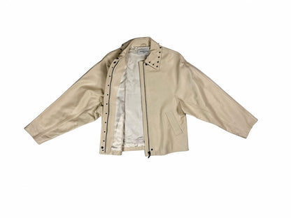 Nominal London Off White Leather Jacket - Feminine Styling