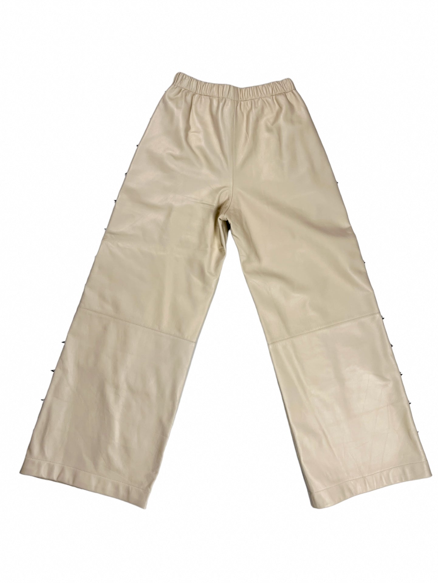 Nominal London Off White Leatherc Trousers Masculine Style