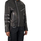 Nominal London Black Leather Studded Biker Jacket