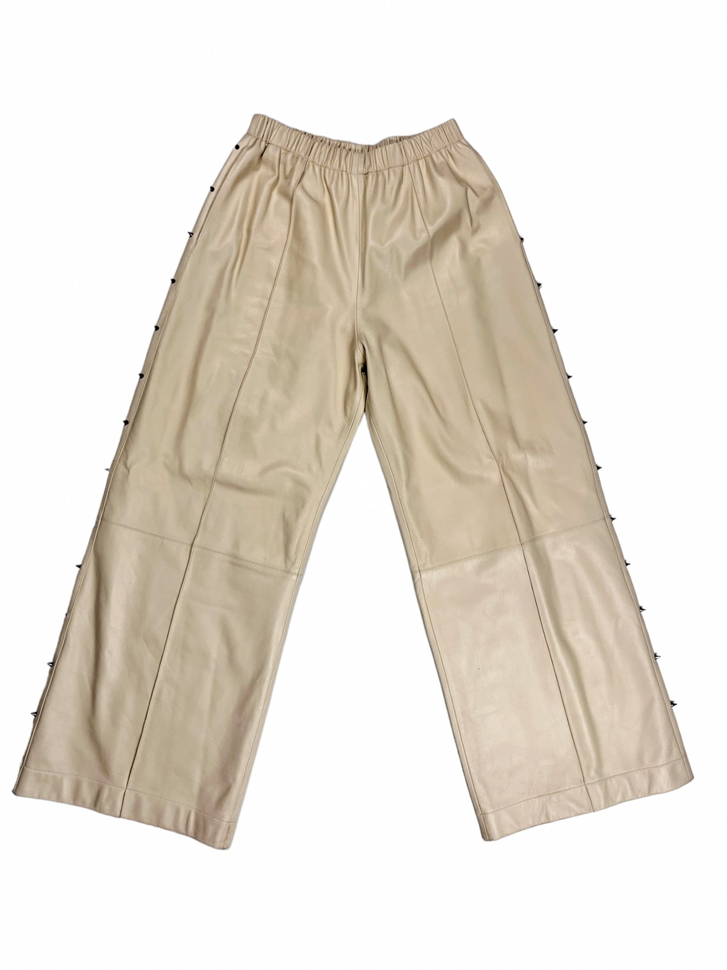 Nominal London Off White Leatherc Trousers Masculine Style