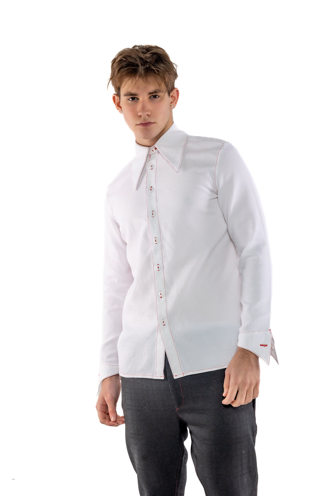 School Shirt  White - Nominal School Of Defiance - Masculine Styling