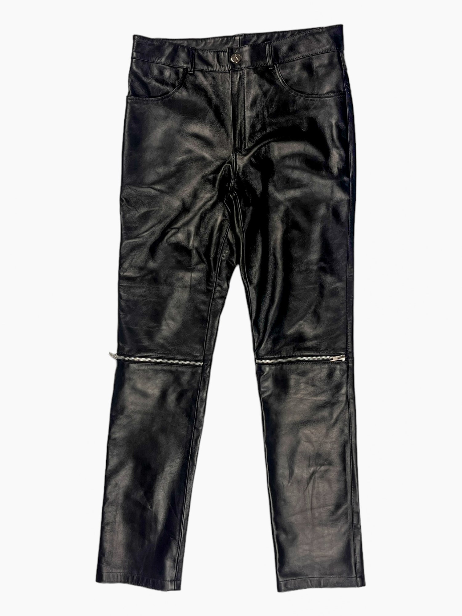 Nominal London Black Leather Biker Trousers - Masculine Style