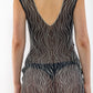 3D Latex Maxi Dress - Silver