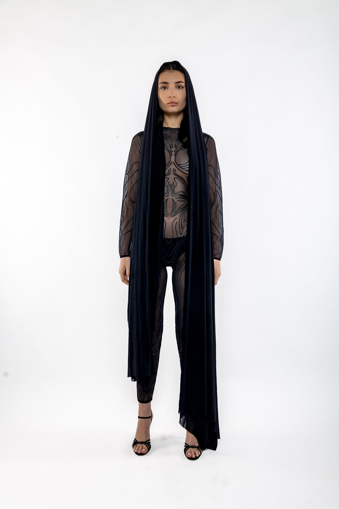 Nominal London 4-way Mesh Scarf, Drape - Feminine Styling
