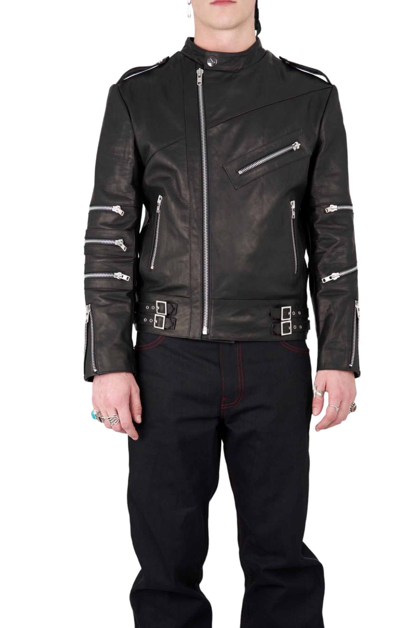 Black Leather Biker Jacket