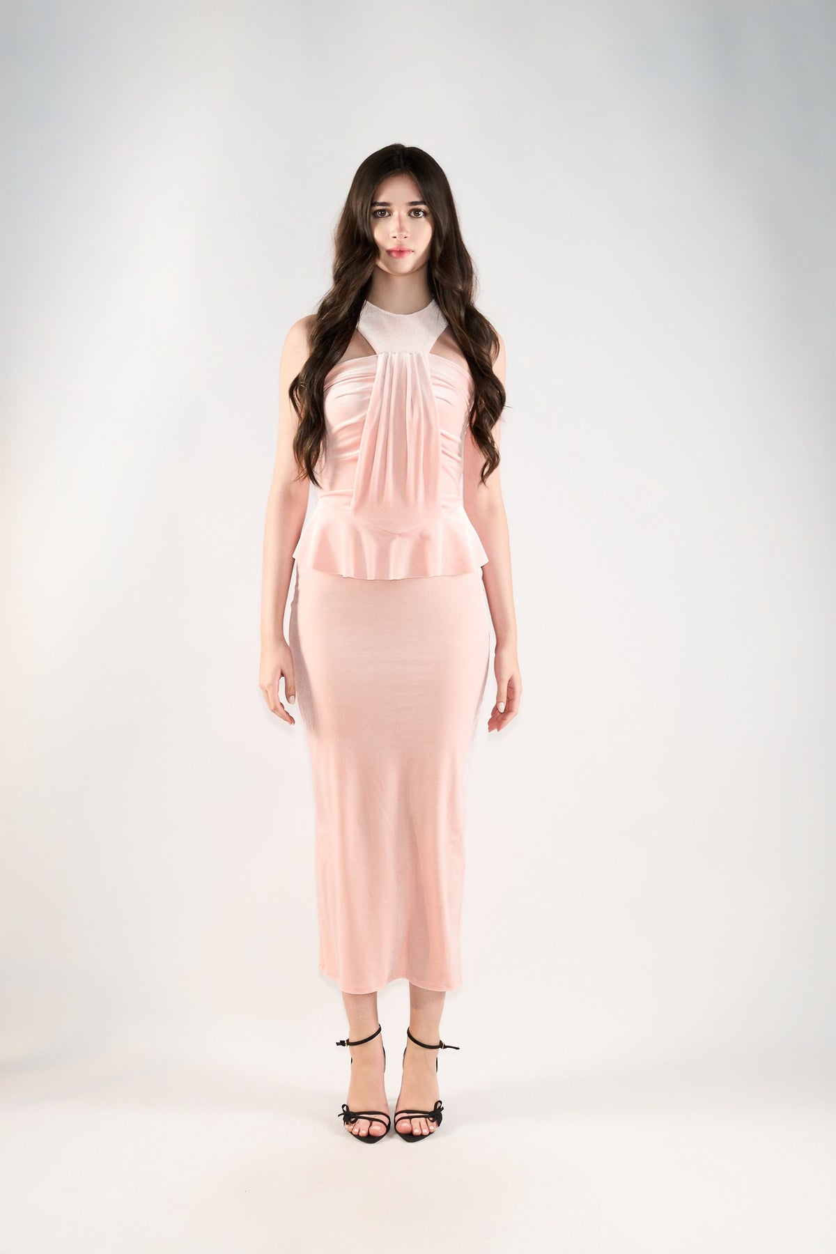 Iryna Dress, Stretch Velvet Midi