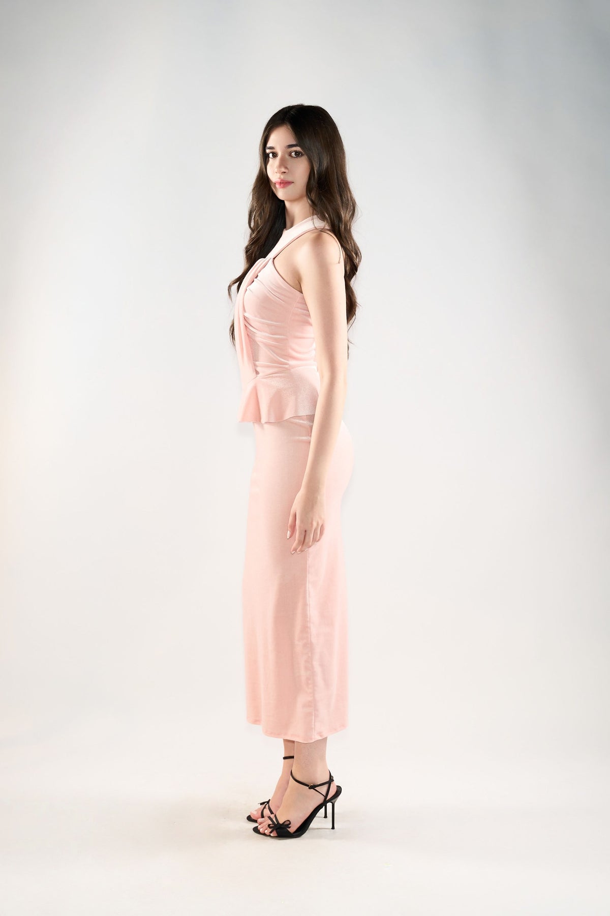 Iryna Dress, Stretch Velvet Midi