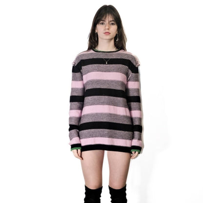 Nominal London Pink InsideOut CashMerino Sweater - Feminine Styling