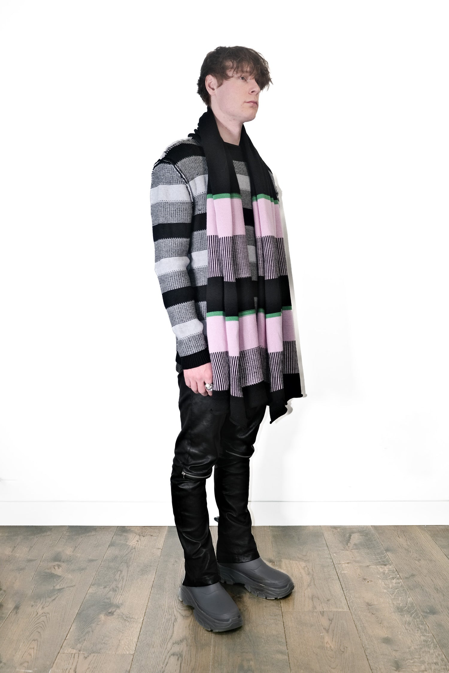 Nominal London Pink Stripe Cashmerino Scarf - Masculine Styling