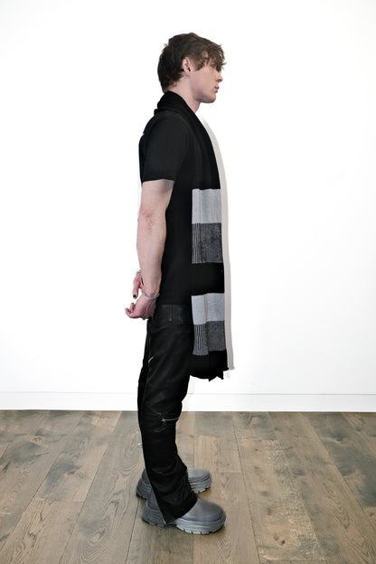 Nominal London Black Stripe Cashmerino Scarf - Masculine Styling