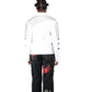 Malcolm White Leather Studded Biker Jacket