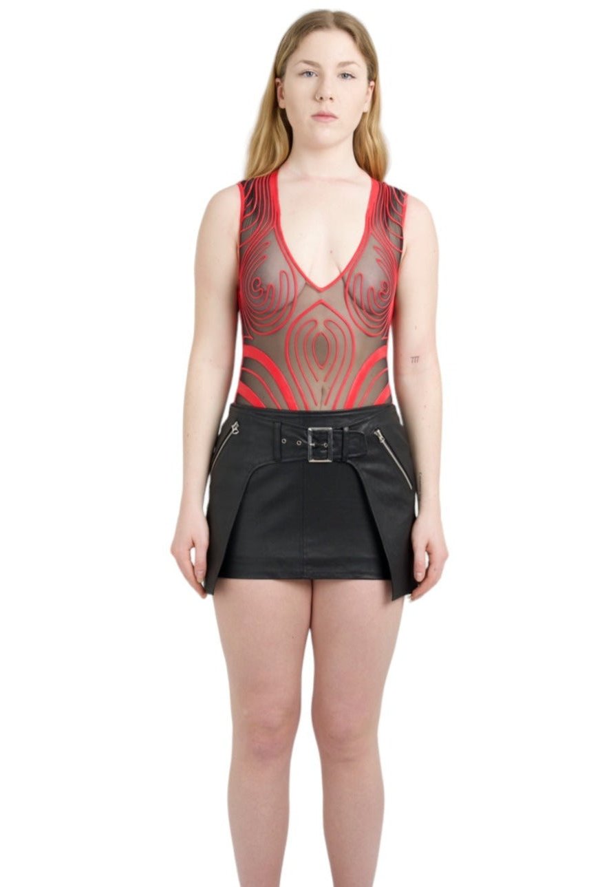 Virgin Renaissance 3D Latex Bodice Red