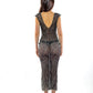 3D Latex Maxi Dress - Silver