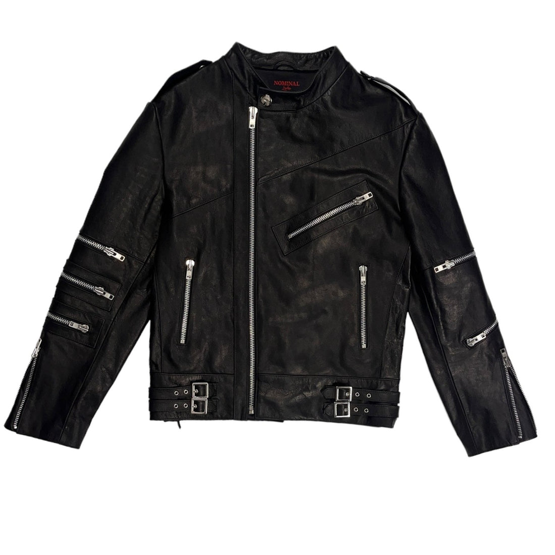 Nominal London Black Leather Biker Jacket - Feminine Style