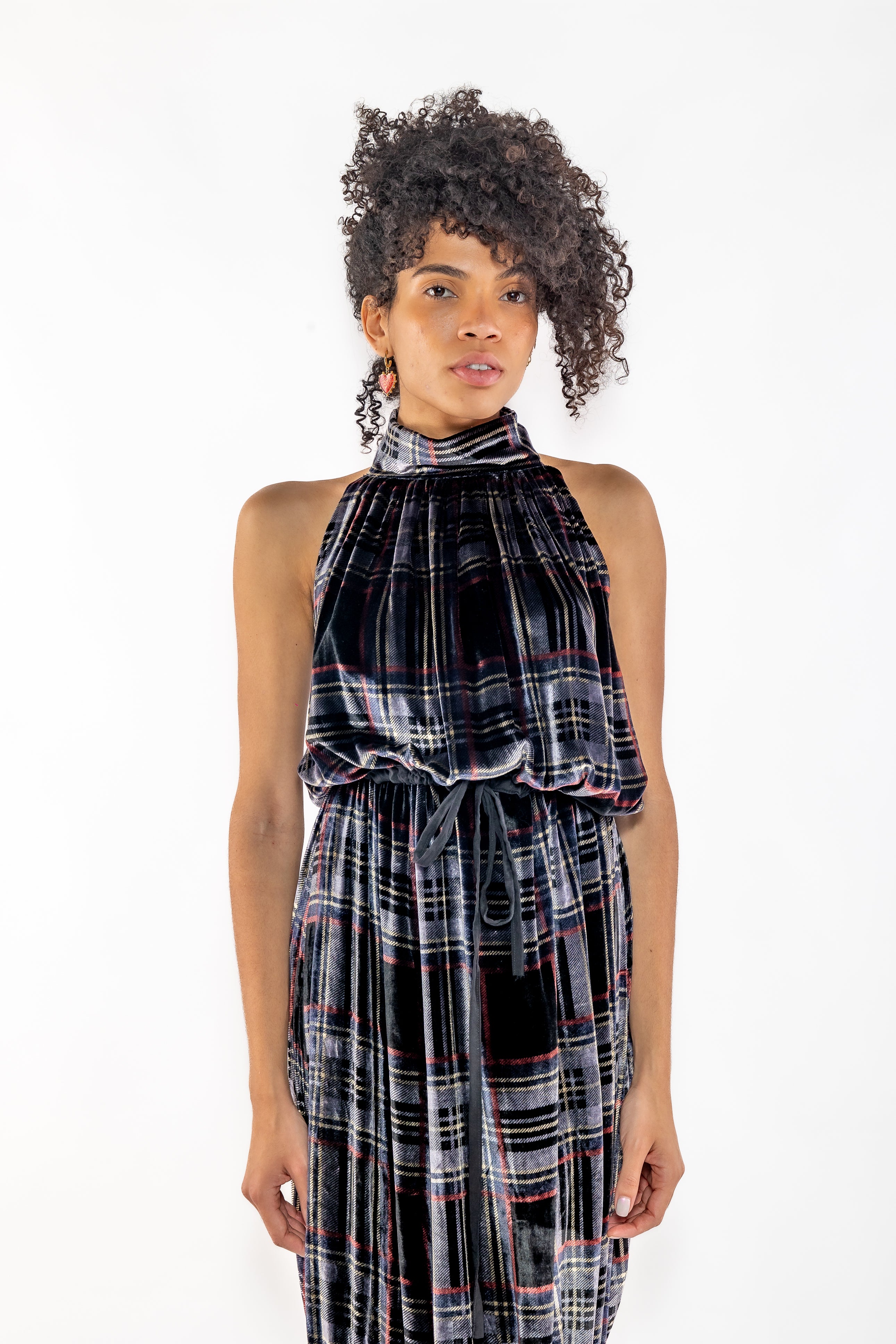 Crushed Velvet Tartan Maxi - GD02 - Clô Lopez