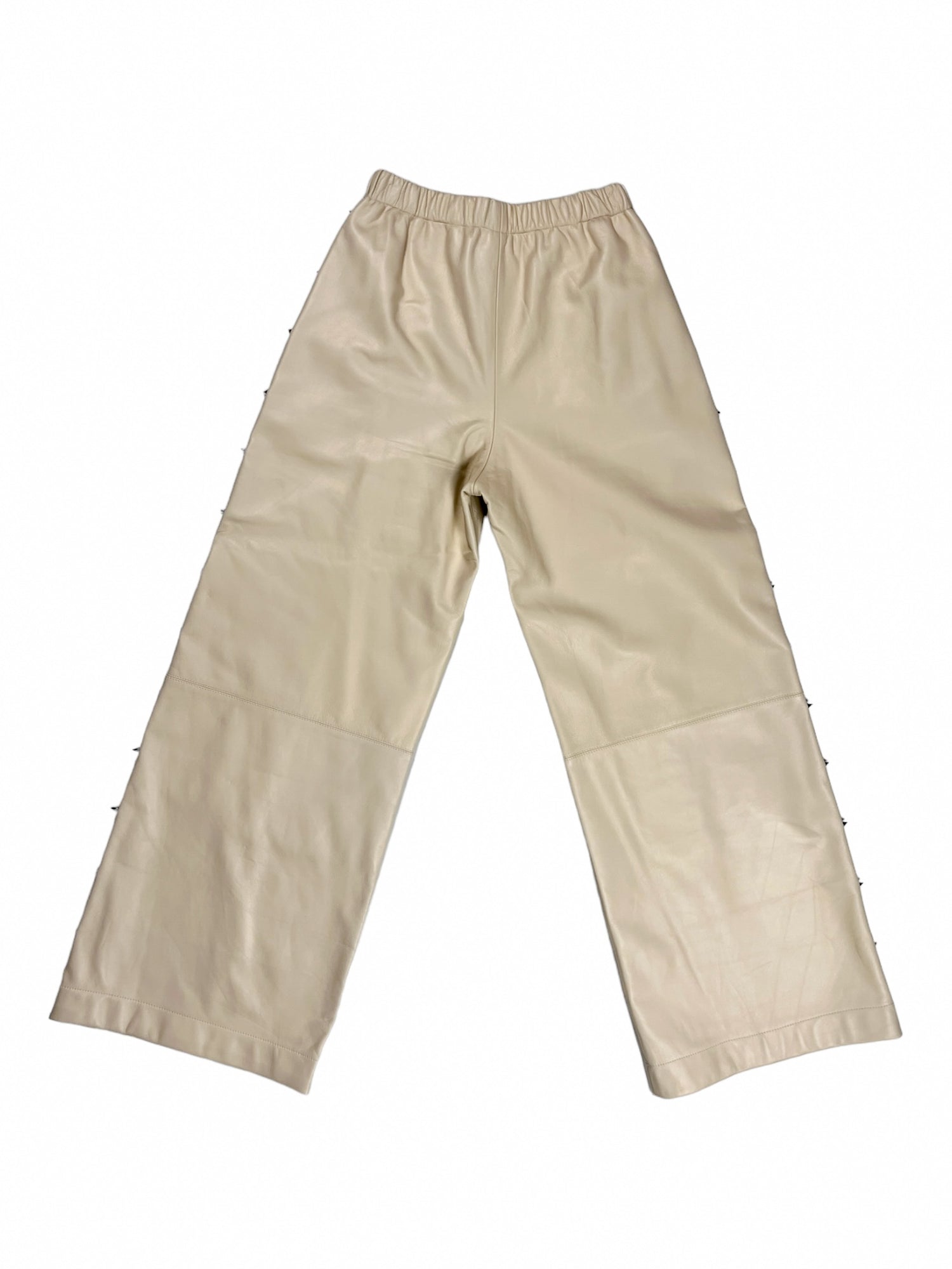 Nominal London Off White Leatherc Trousers Masculine Style