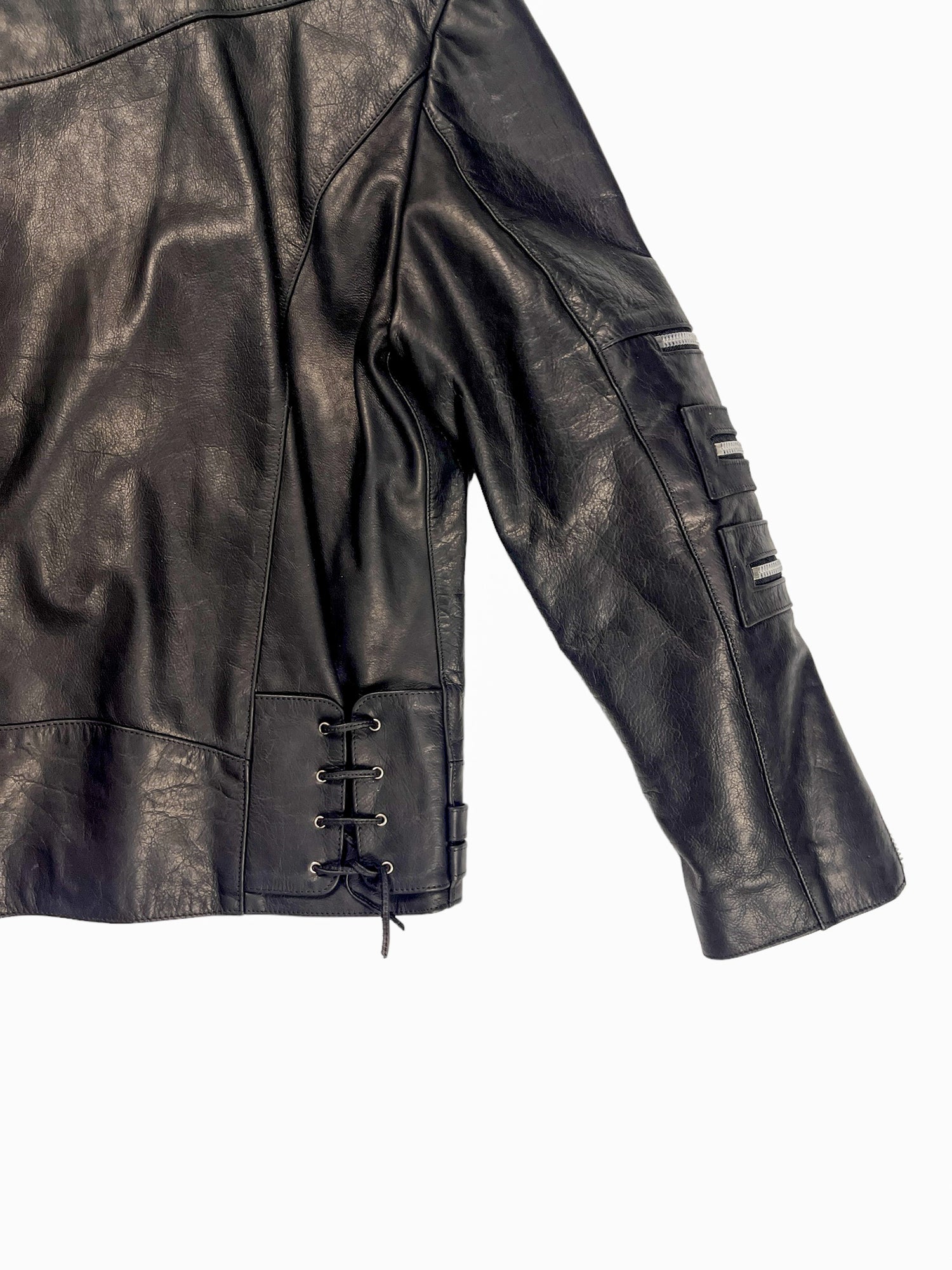 Nominal London Black Leather Biker Jacket - Masculine Style