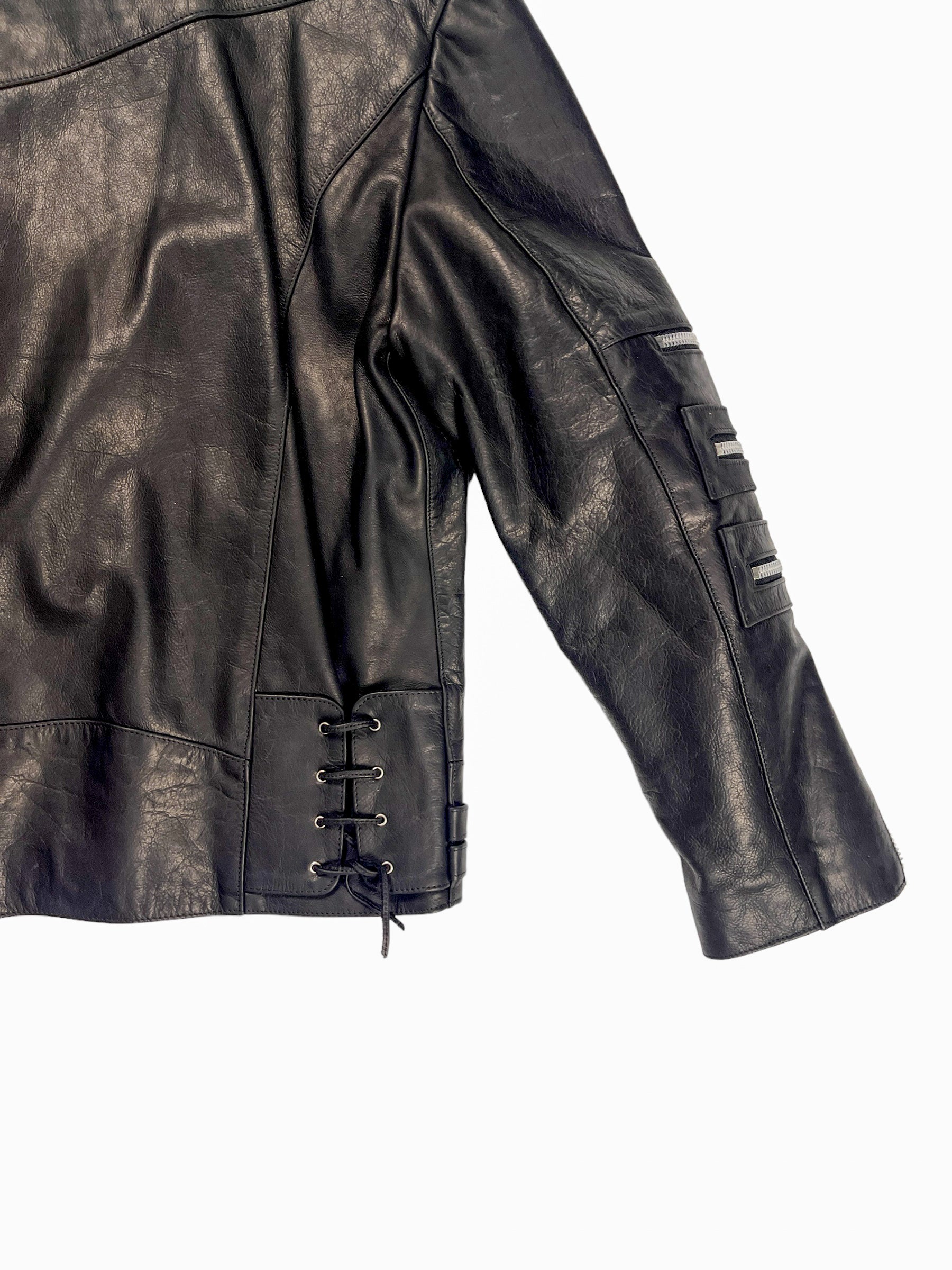 Black Leather Biker Jacket