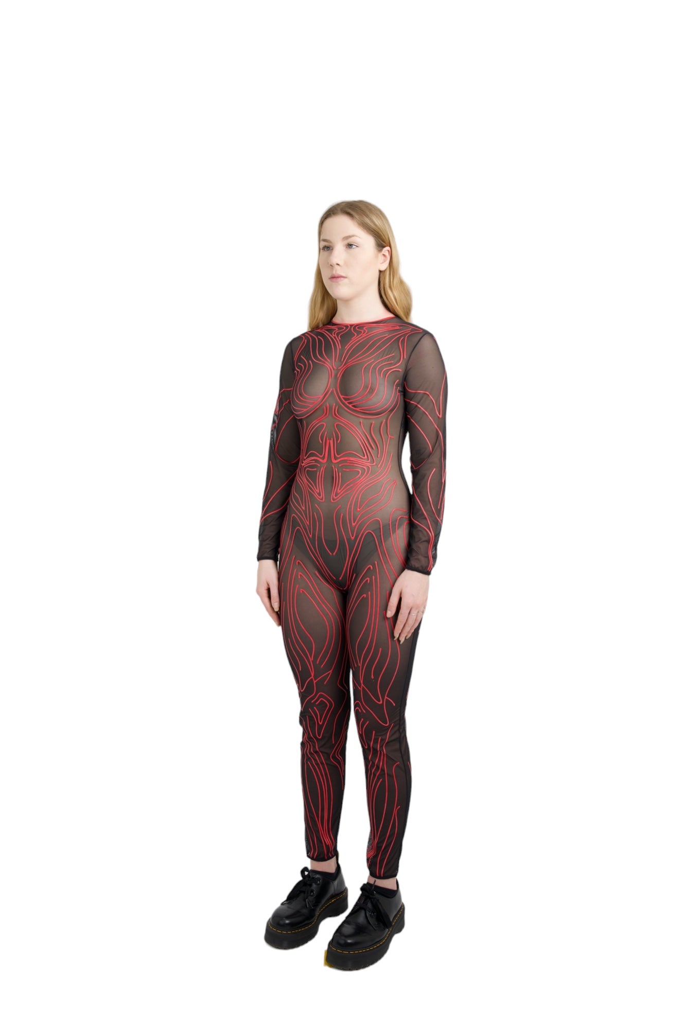 3D Latex Red Catsuit