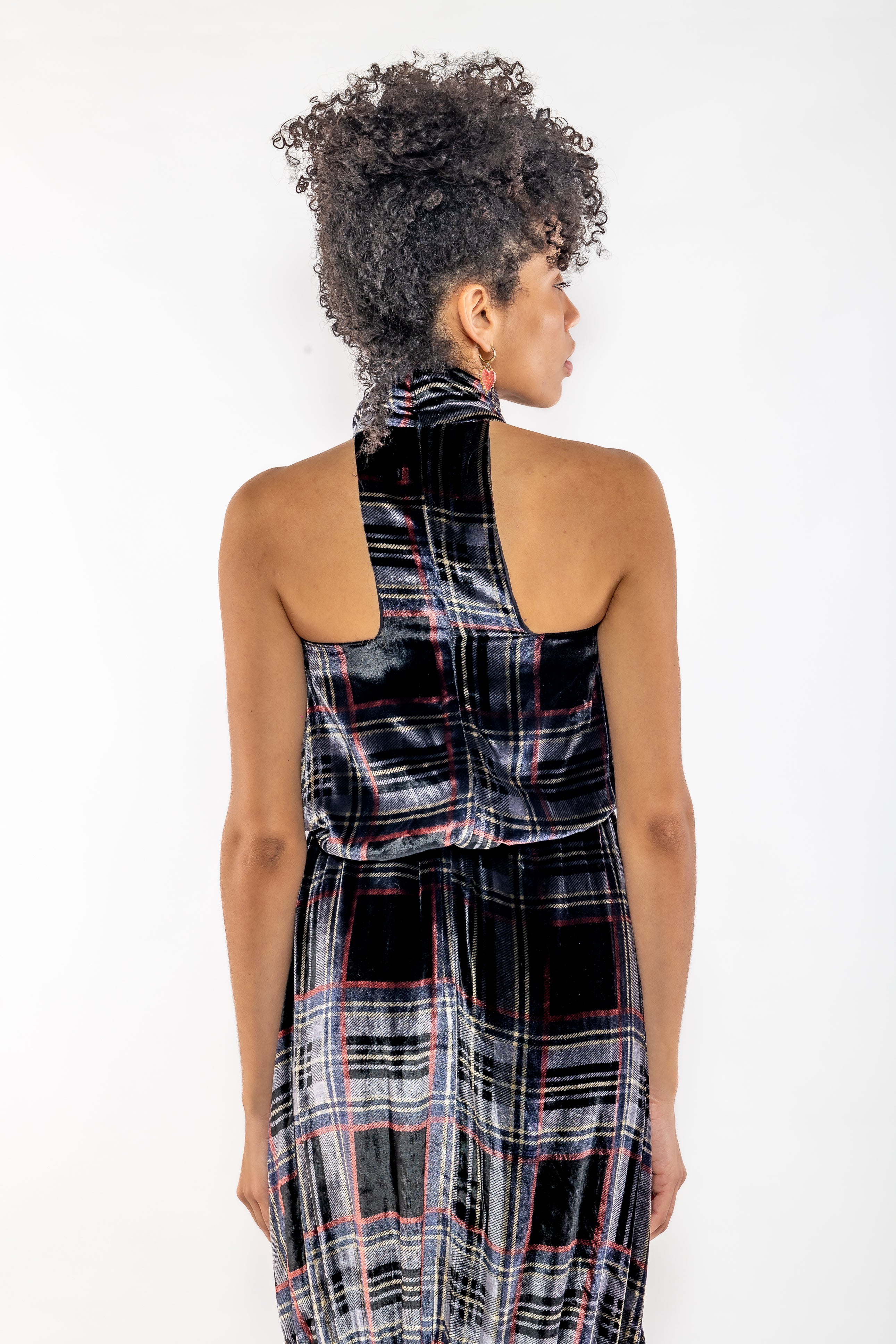 Crushed Velvet Tartan Maxi - GD02 - Clô Lopez