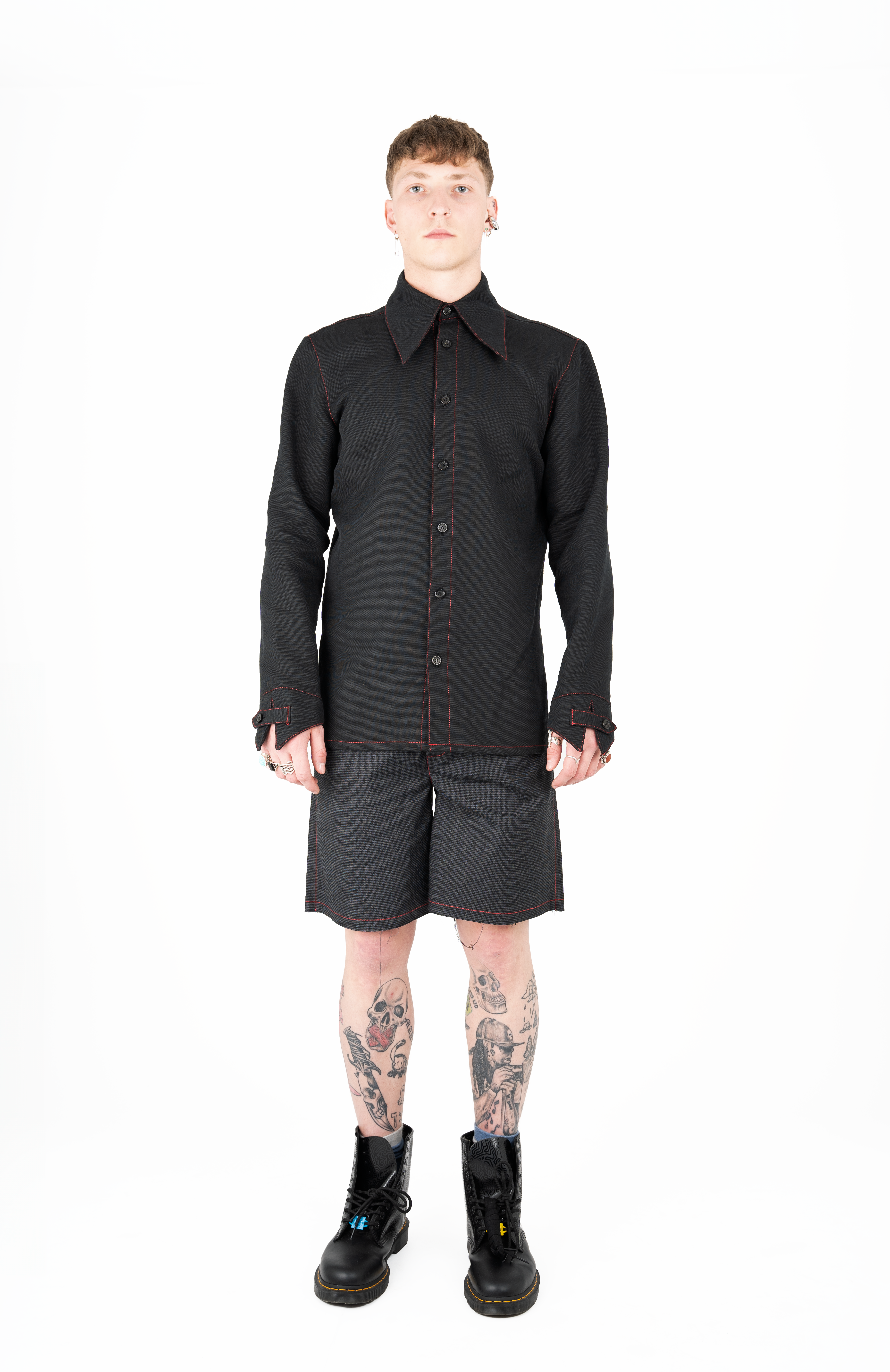 School Shirt Black - Nominal School of Defiance Uniform- Masculine Styling