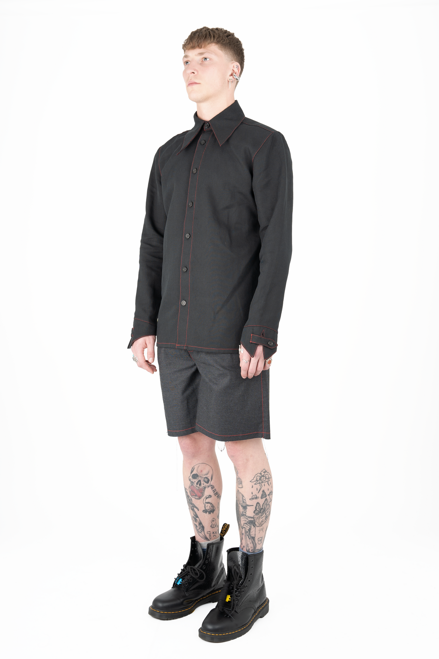 School Shirt Black - Nominal School of Defiance Uniform- Masculine Styling