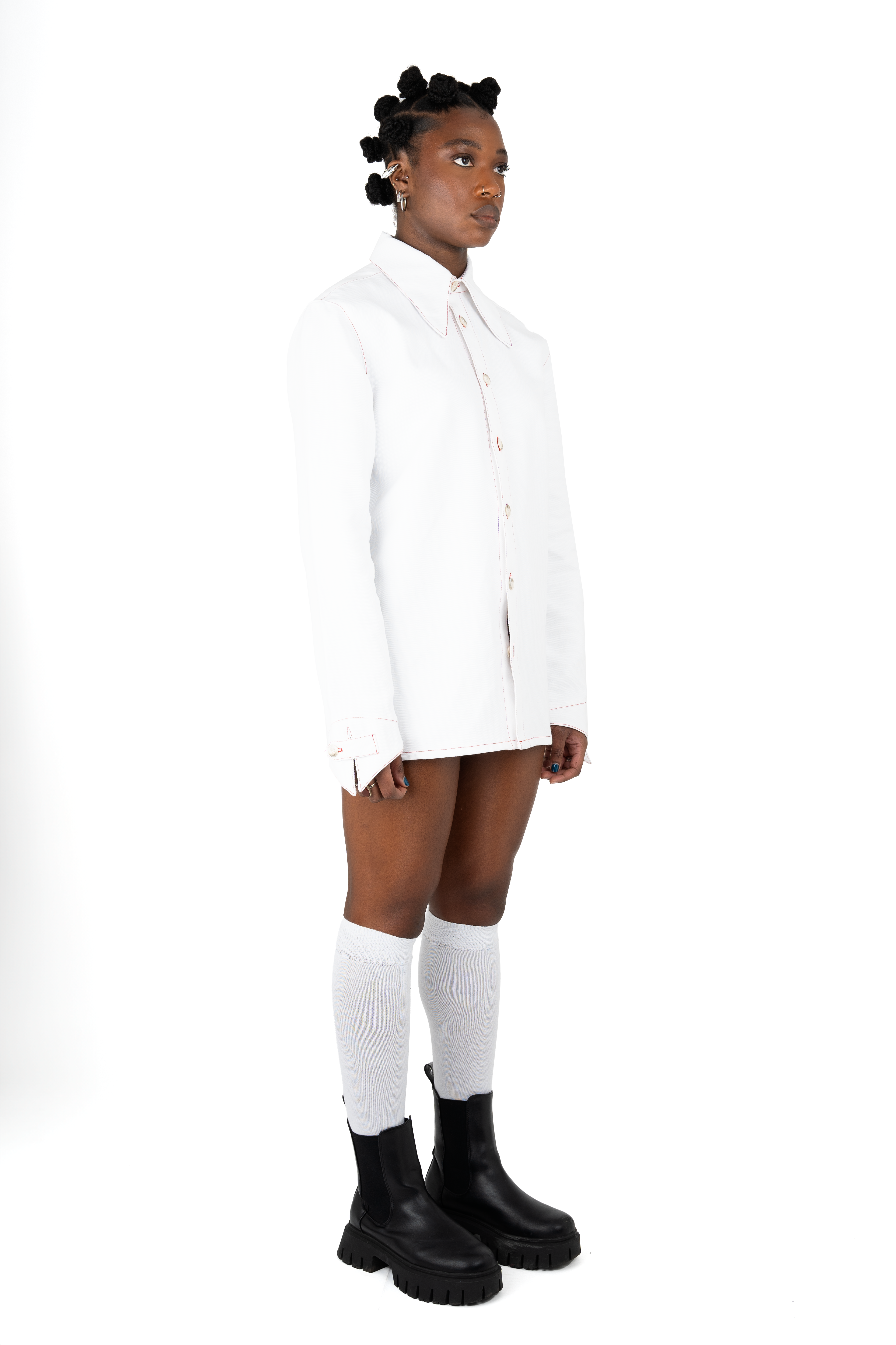 School Shirt - White - The Nominal School of Defiance - Feminine Styling