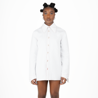 School Shirt - White - The Nominal School of Defiance - Feminine Styling