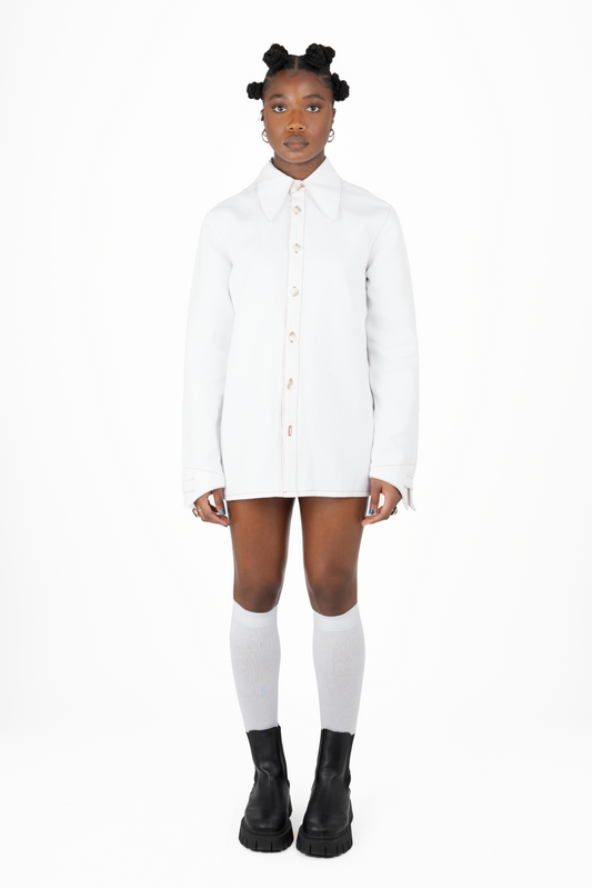 School Shirt - White - The Nominal School of Defiance - Feminine Styling