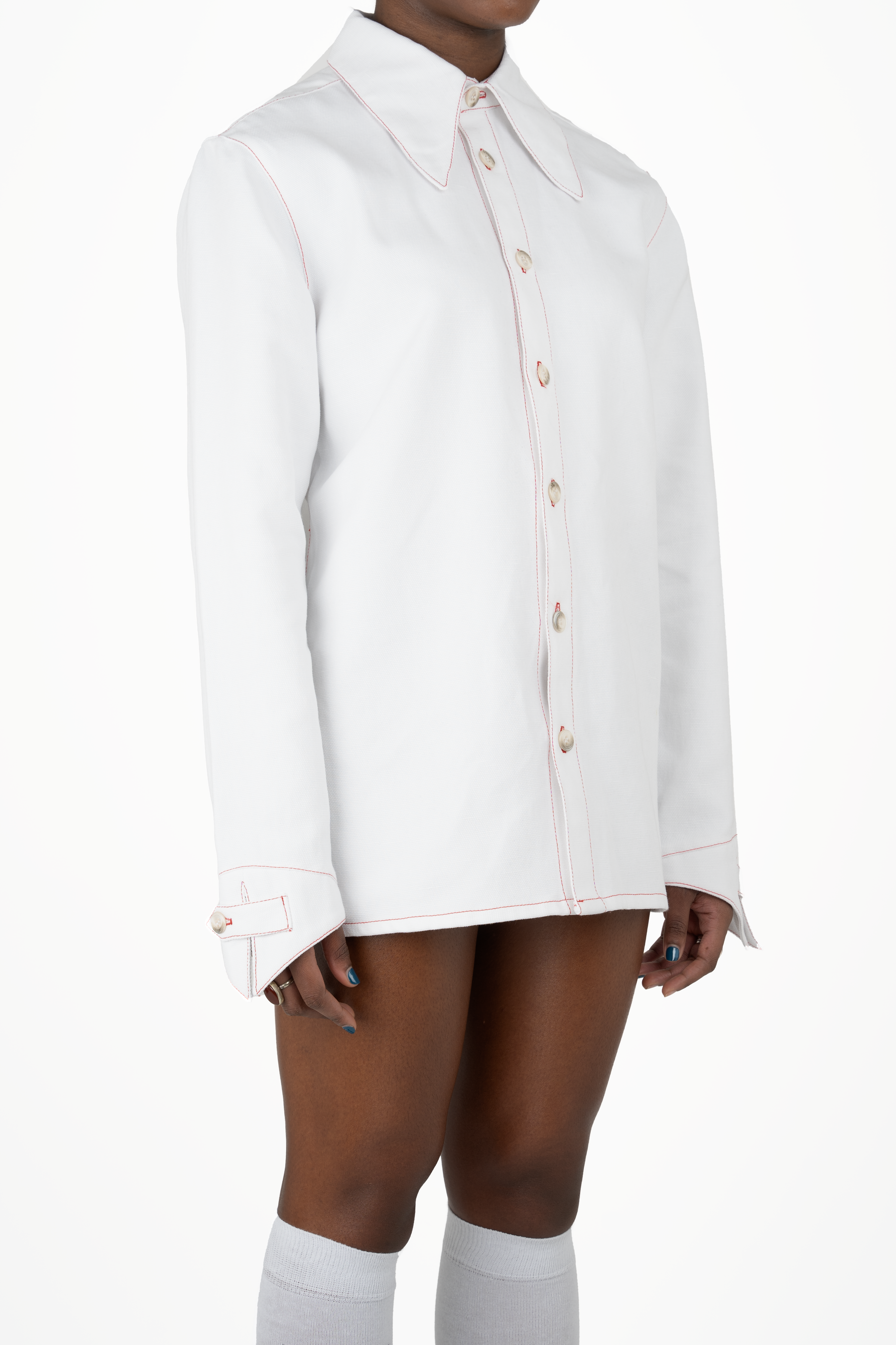 School Shirt - White - The Nominal School of Defiance - Feminine Styling