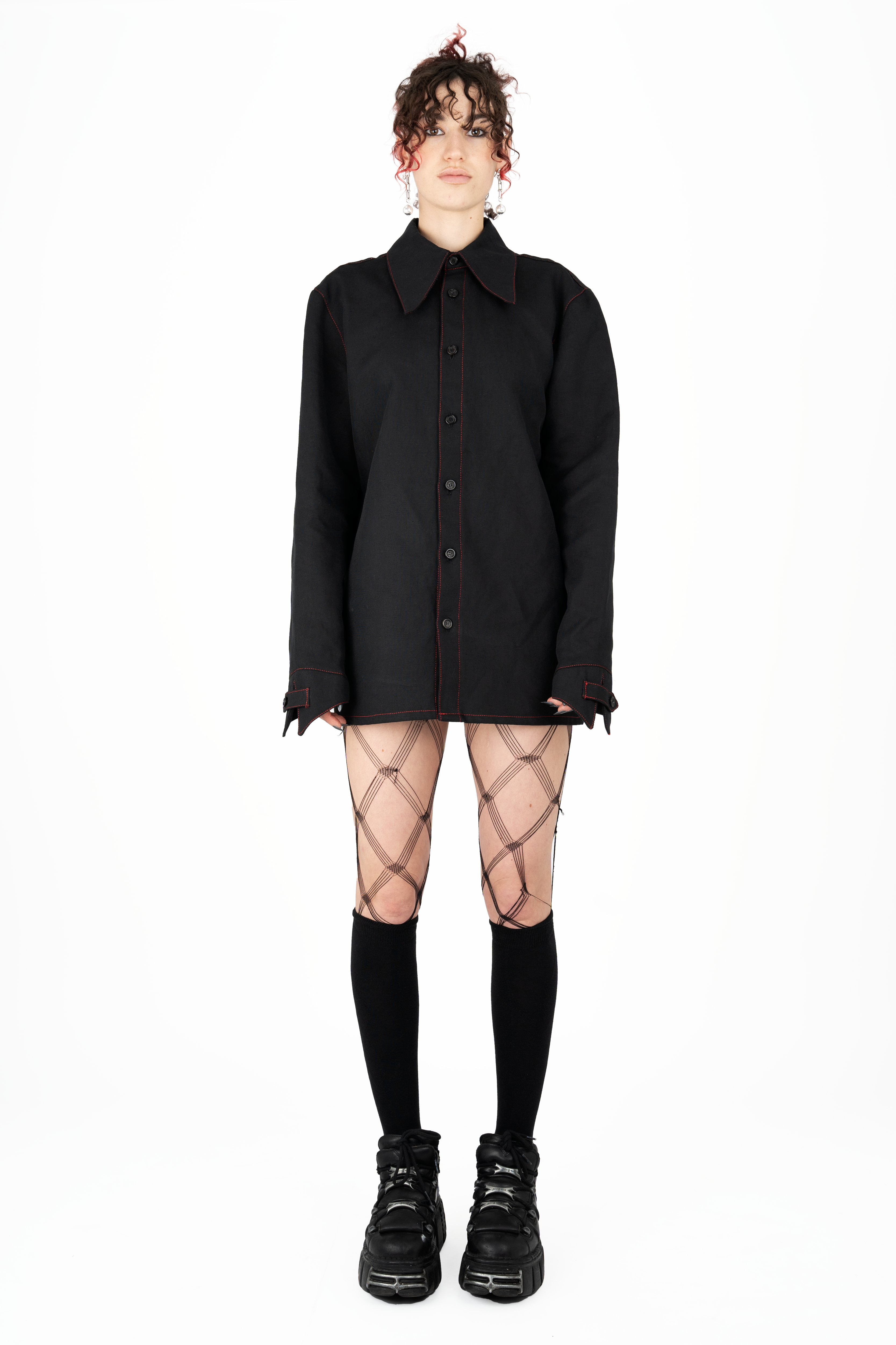 School shirt - Black - The Nominal School of Defiance - Feminine Styling