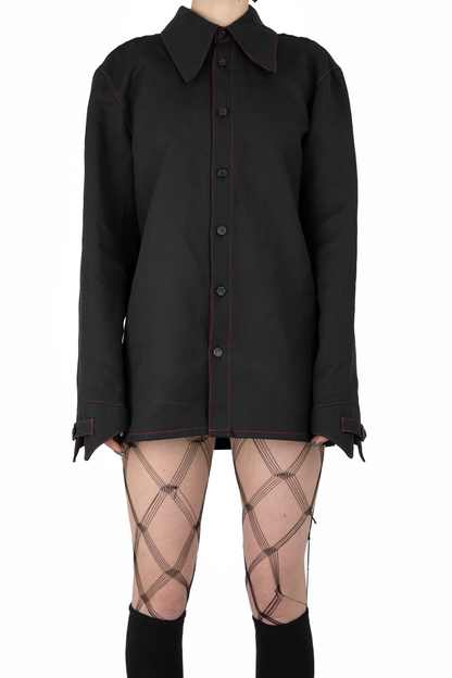 School shirt - Black - The Nominal School of Defiance - Feminine Styling