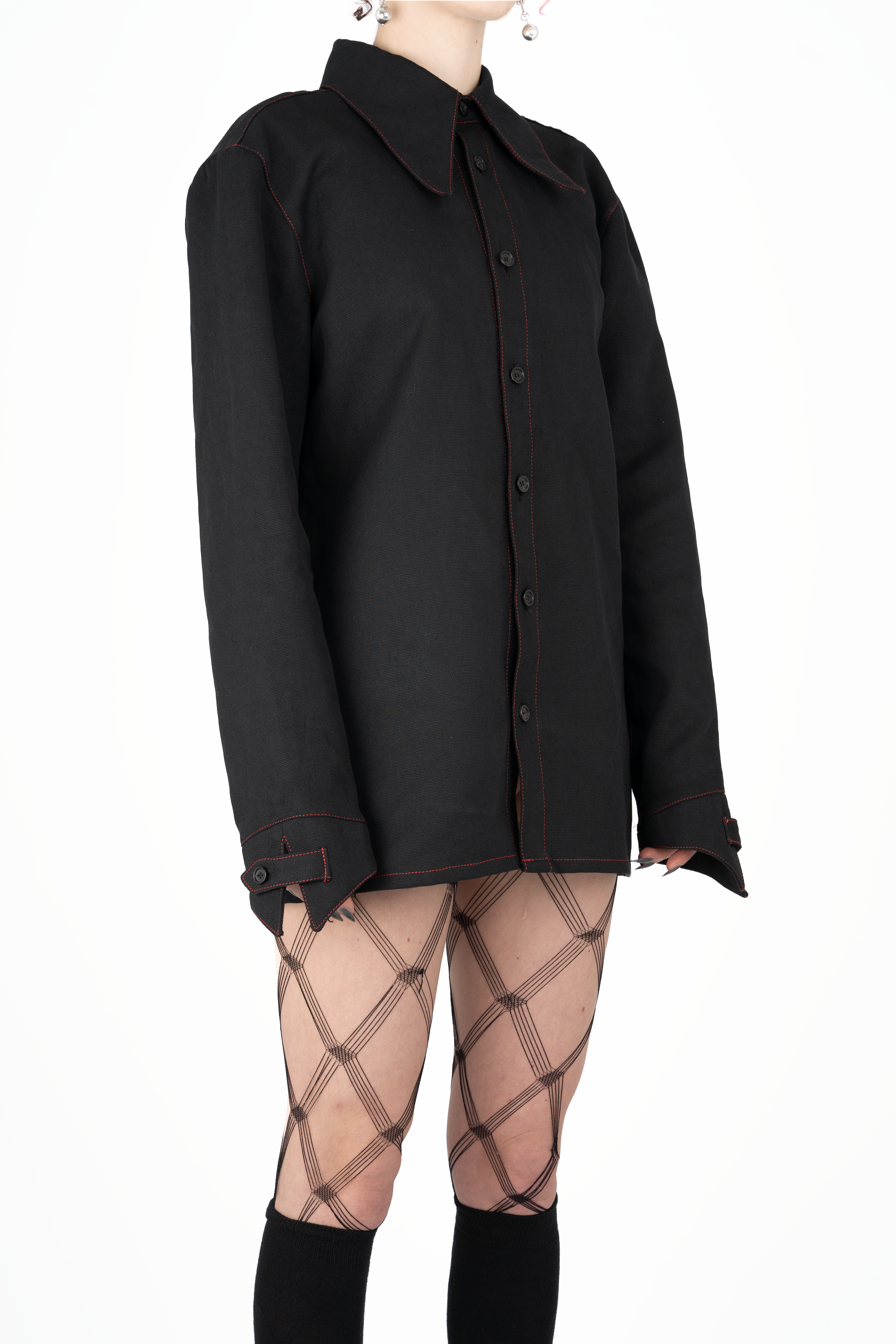 School shirt - Black - The Nominal School of Defiance - Feminine Styling