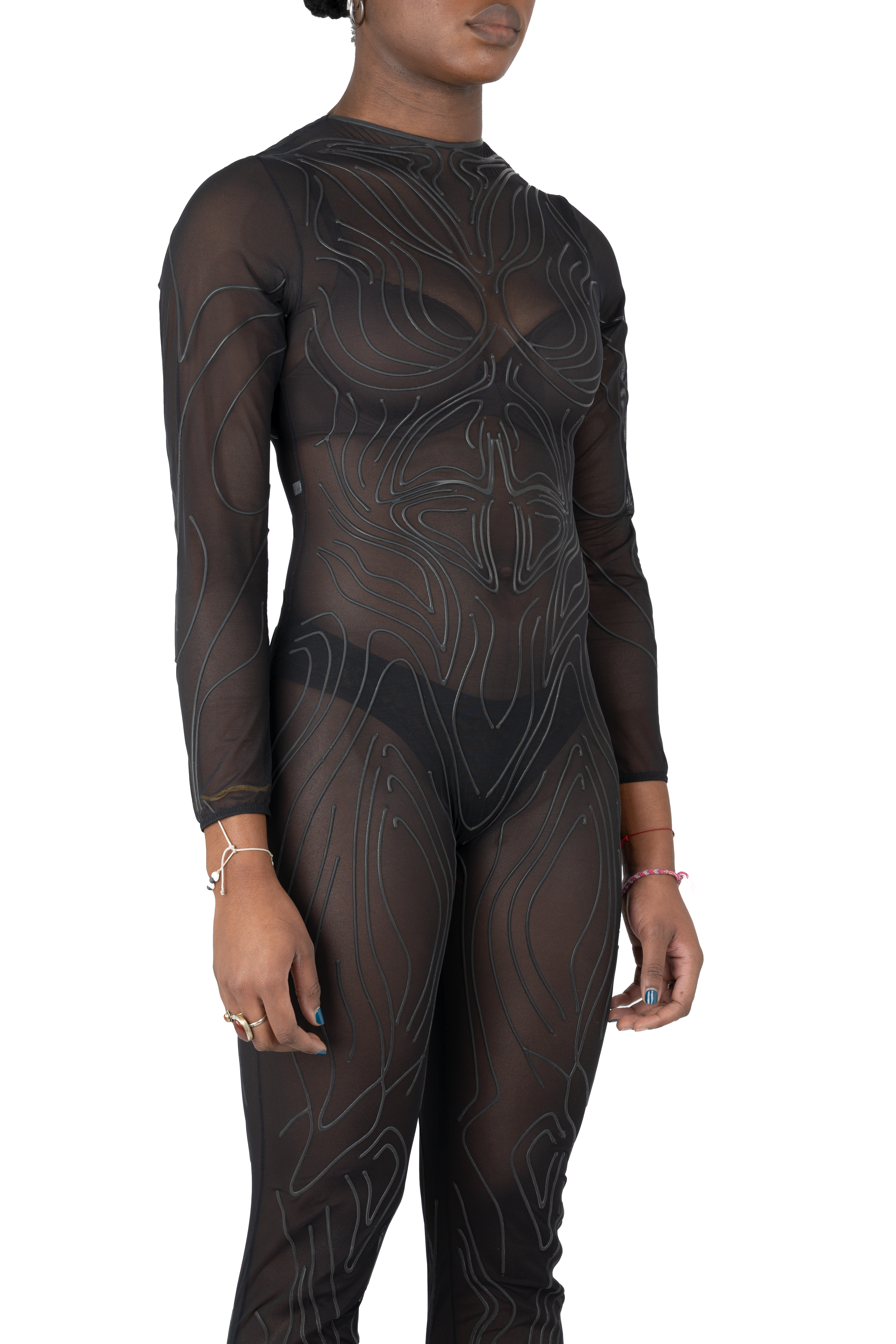 Avant-Garde Mesh Catsuit