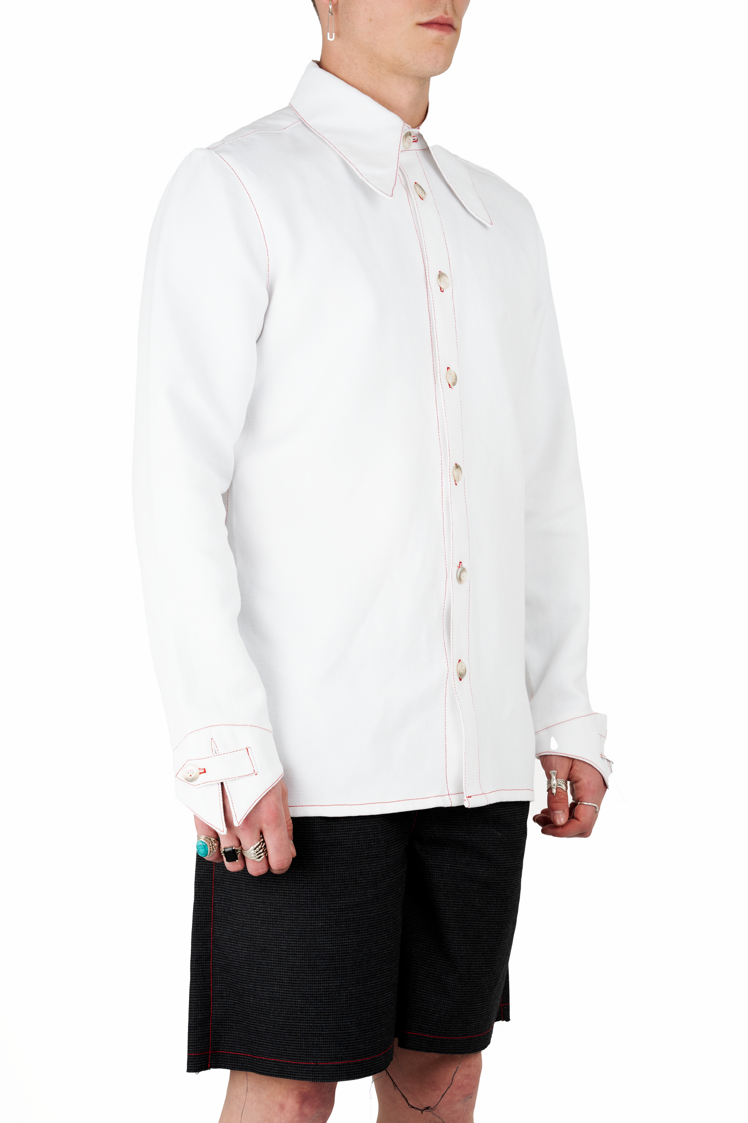 School Shirt  White - Nominal School Of Defiance - Masculine Styling