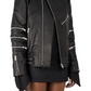 Mick Black Leather Biker Jacket