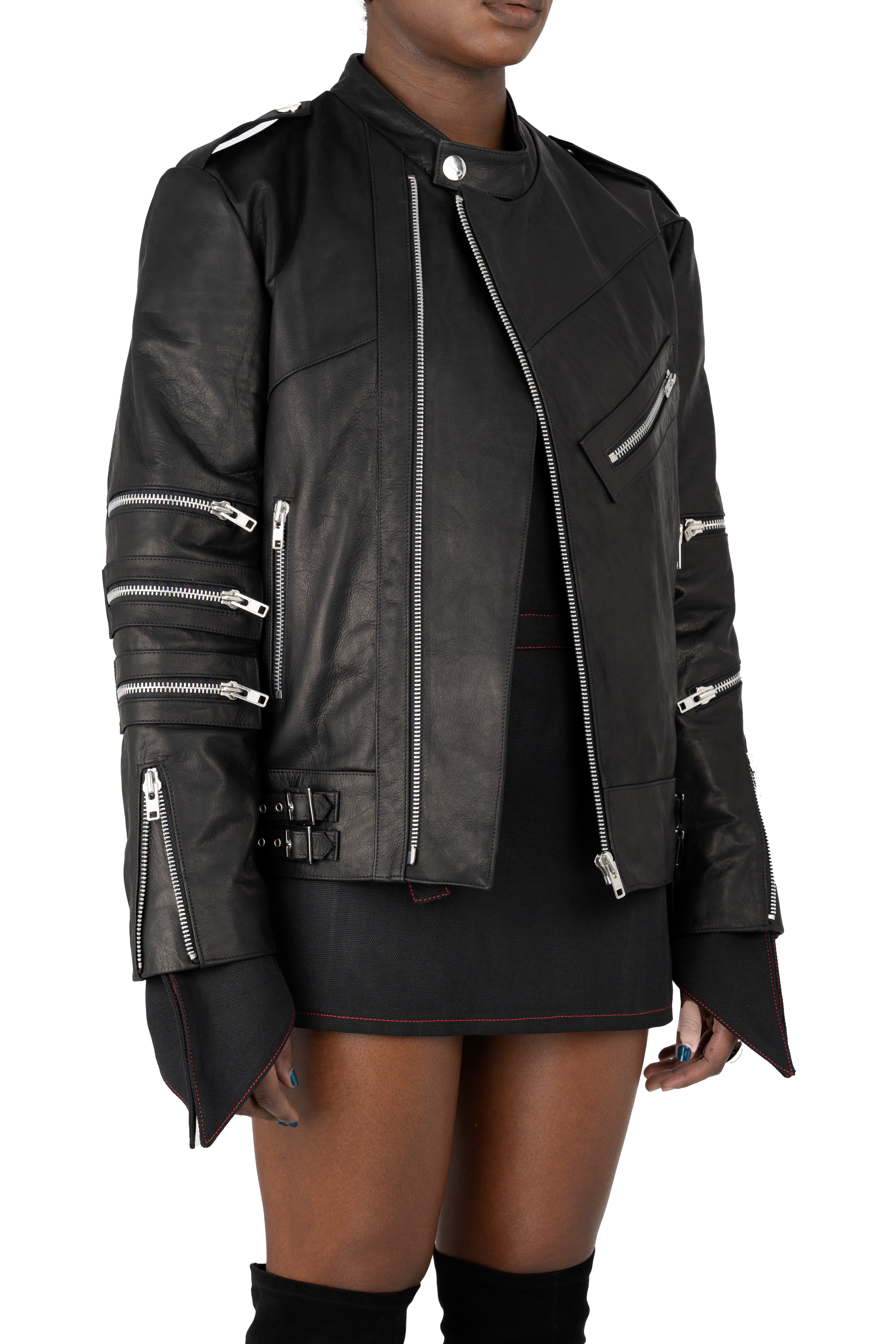 Black Leather Biker Jacket