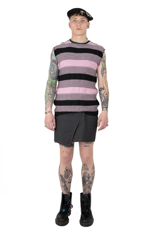 School Vest - Pink - The Nominal School of Defiance - Masculine Styling