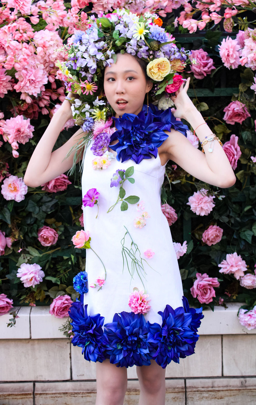 Flower Art Dress - Original Art Work by Yan Skates