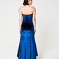 Marta Dress, Stretch Velvet Long