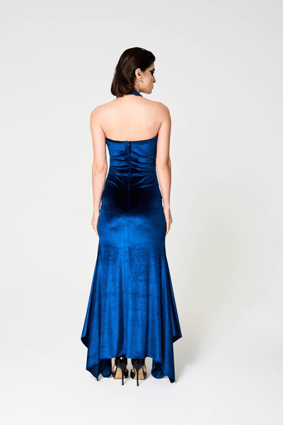 Marta Dress, Stretch Velvet Long
