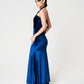 Marta Dress, Stretch Velvet Long