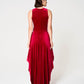 Nadia Dress, Stretch Velvet Long, Simple